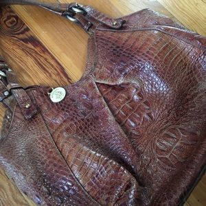 Brahmin bag full of character in rich warm pecan
